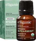 Cliganic aceite menta 10ml en botella para aromaterapia.