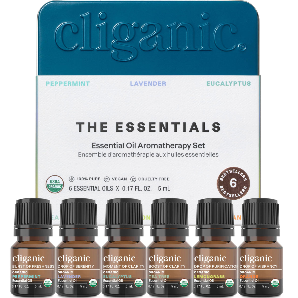 Cliganic Menta: frasco para aroma refrescante y enfoque mental
