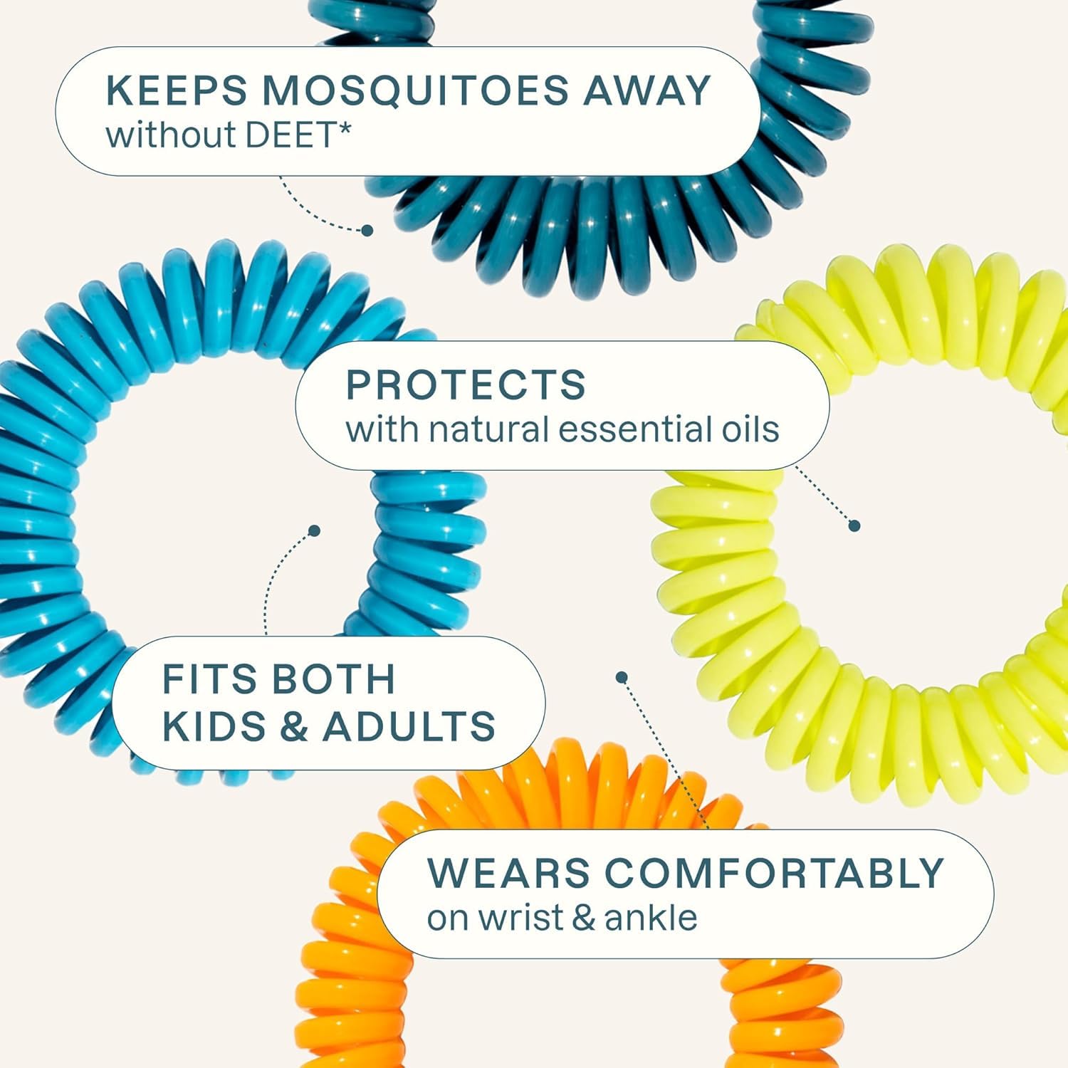 Pulsera Cliganic con ajuste de una talla para adultos y niños.