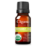 Cliganic bergamota orgánico: frasco pequeño con indicaciones para uso diario