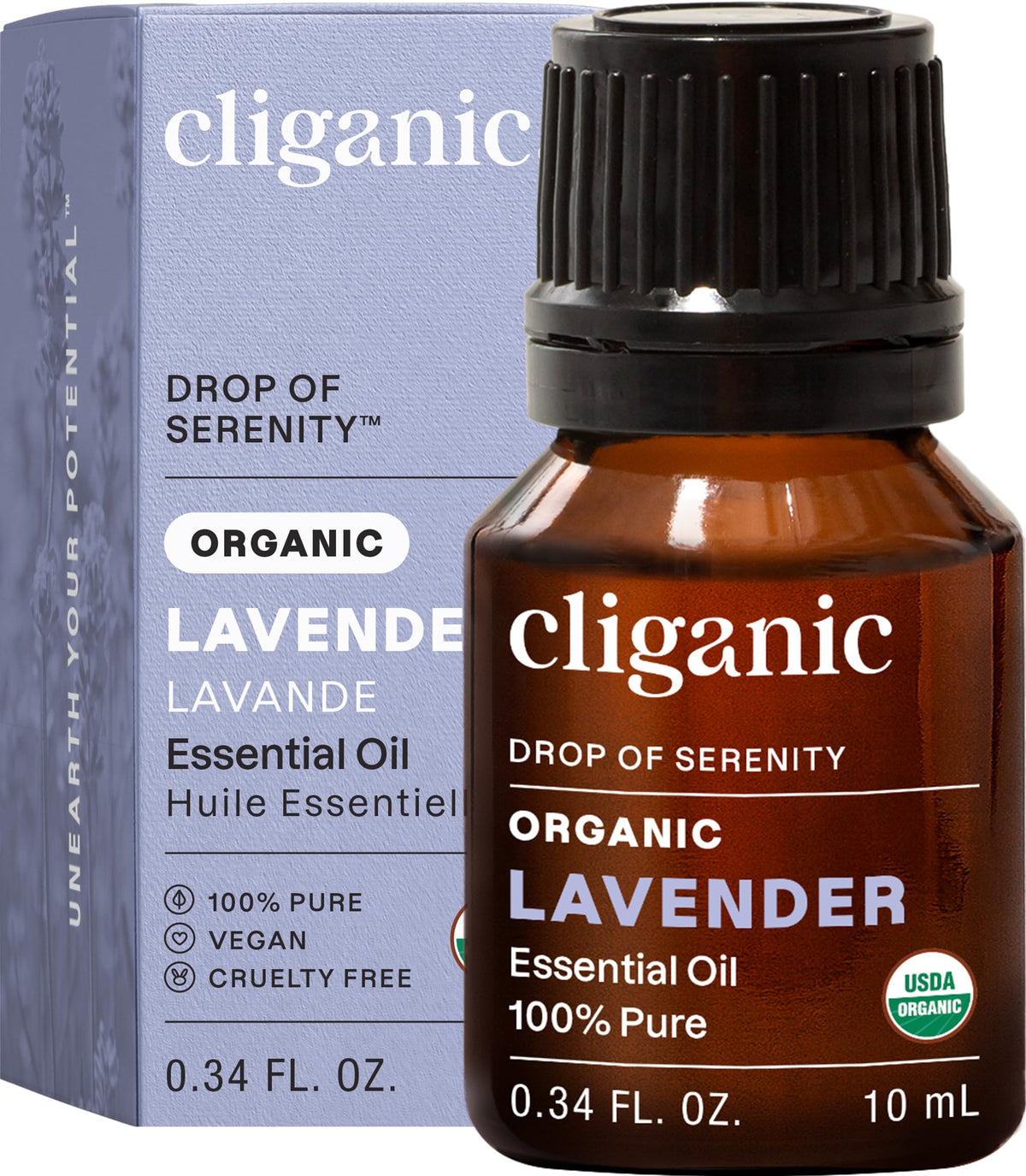 Cliganic lavanda orgánica, aceite puro para aromaterapia en difusor