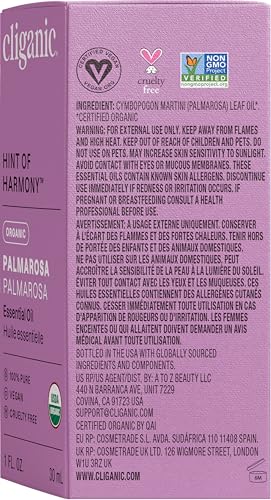 Cliganic Palmarosa: masaje con aceite portador para una experiencia suave.