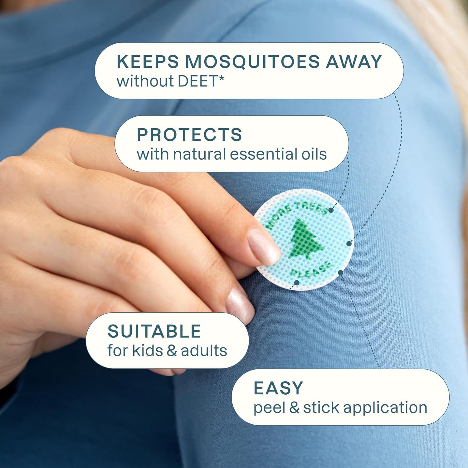 Pulseras Cliganic antimosquitos ajustables para niños y adultos en caminatas.