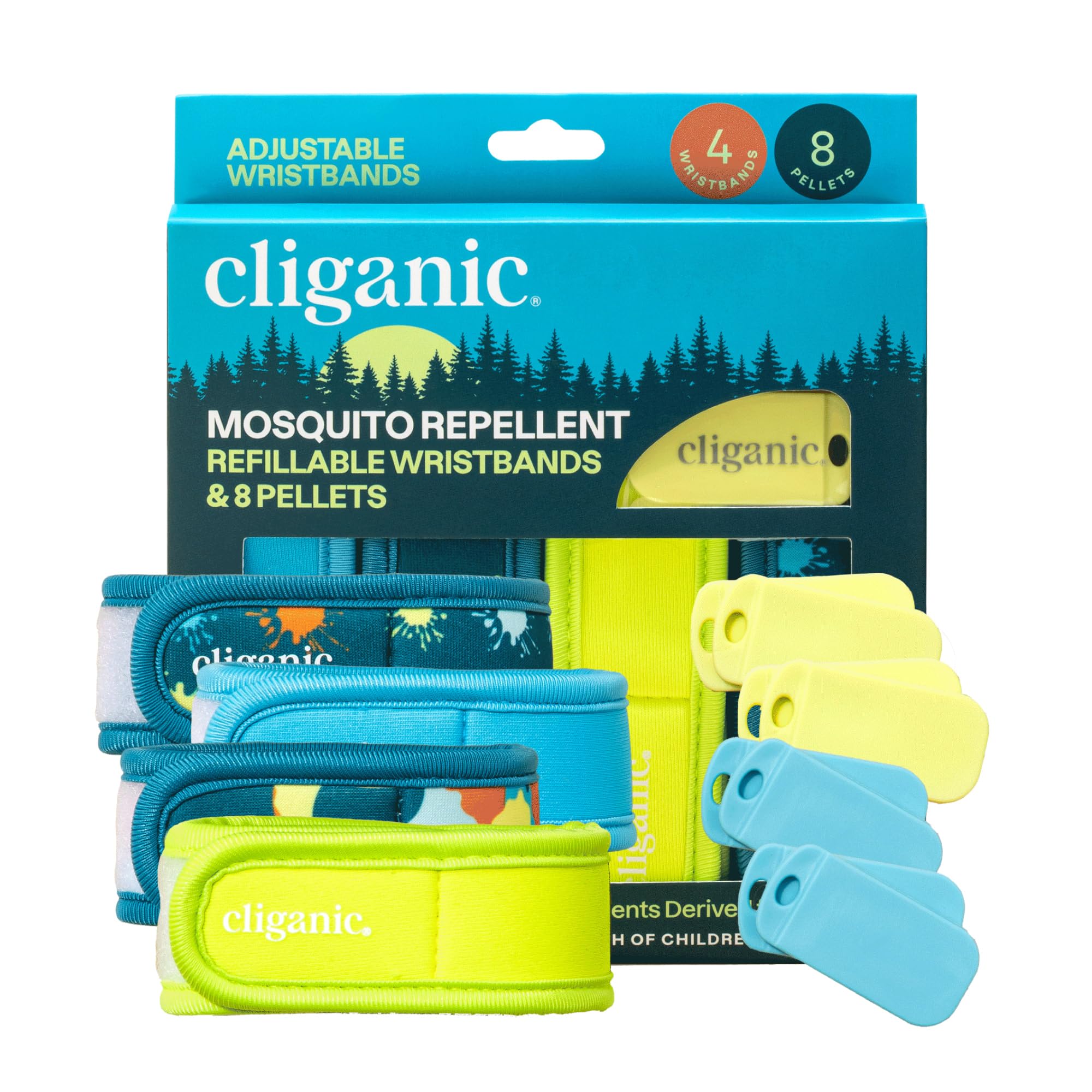 Cliganic pulseras antimosquitos ajustables para uso al aire libre