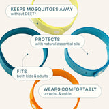 Cliganic pulseras repelentes con aceites esenciales sin DEET para exteriores.