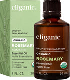 Cliganic romero aceite esencial frasco: aroma puro para aromaterapia diaria