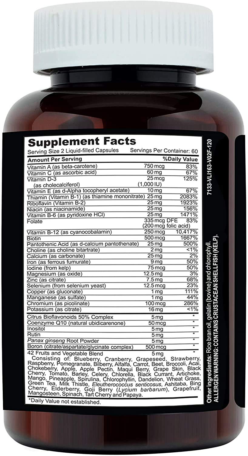 Clinical Daily etiqueta, logotipo y lista de ingredientes, claro para revisión rápida