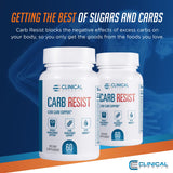 Clinical Effects Carb Resist, ingredientes clave vitamina C y magnesio para micronutrientes