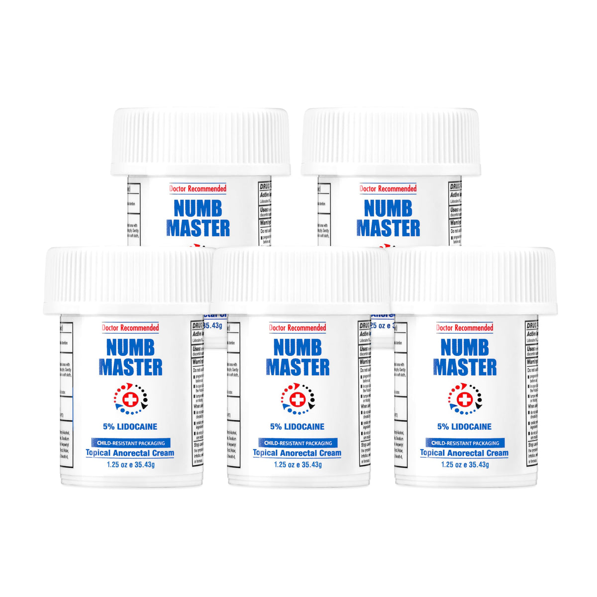 Numb Master en tubo de 1,25 oz para alivio rápido del dolor.