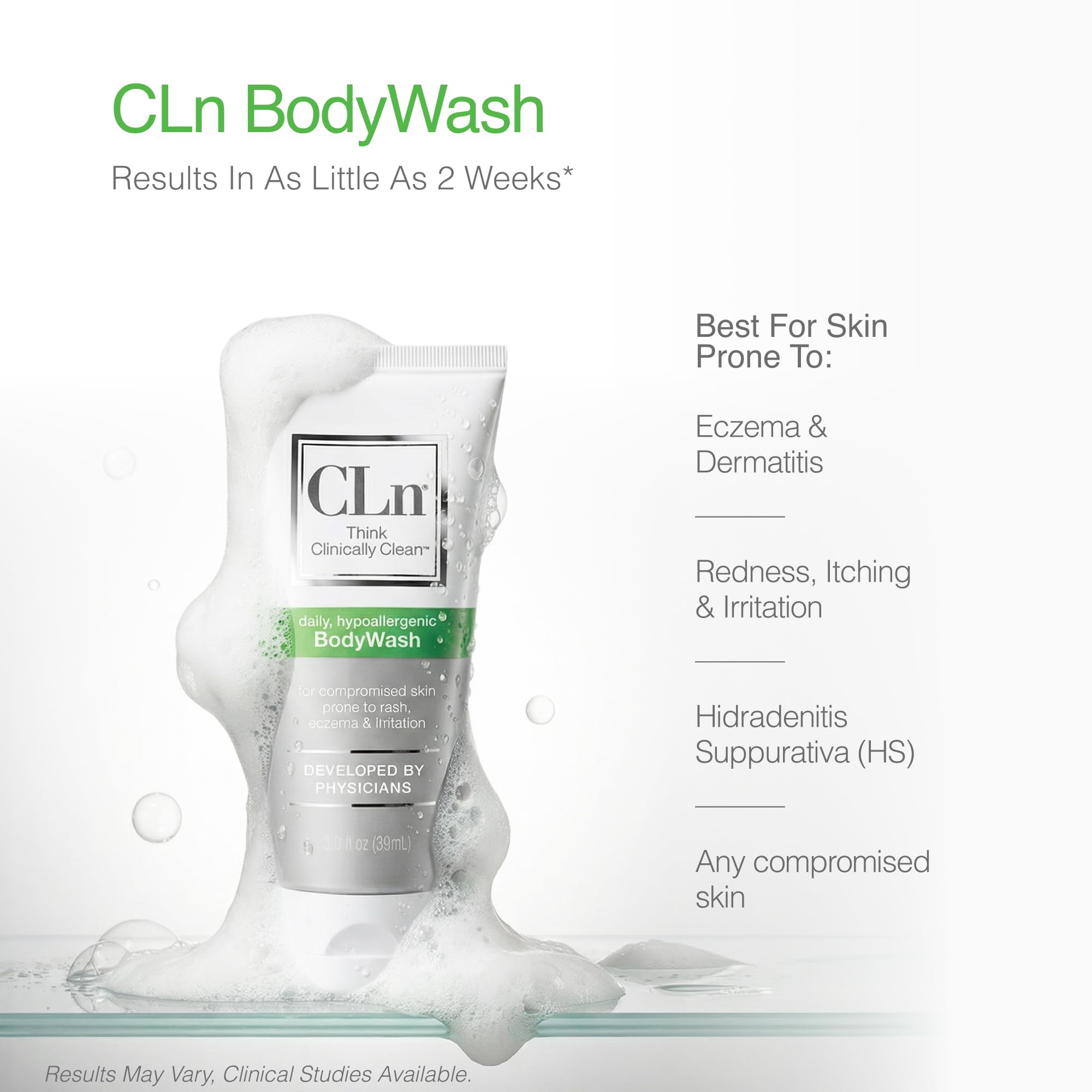 CLn limpiador corporal, espuma suave para la ducha diaria