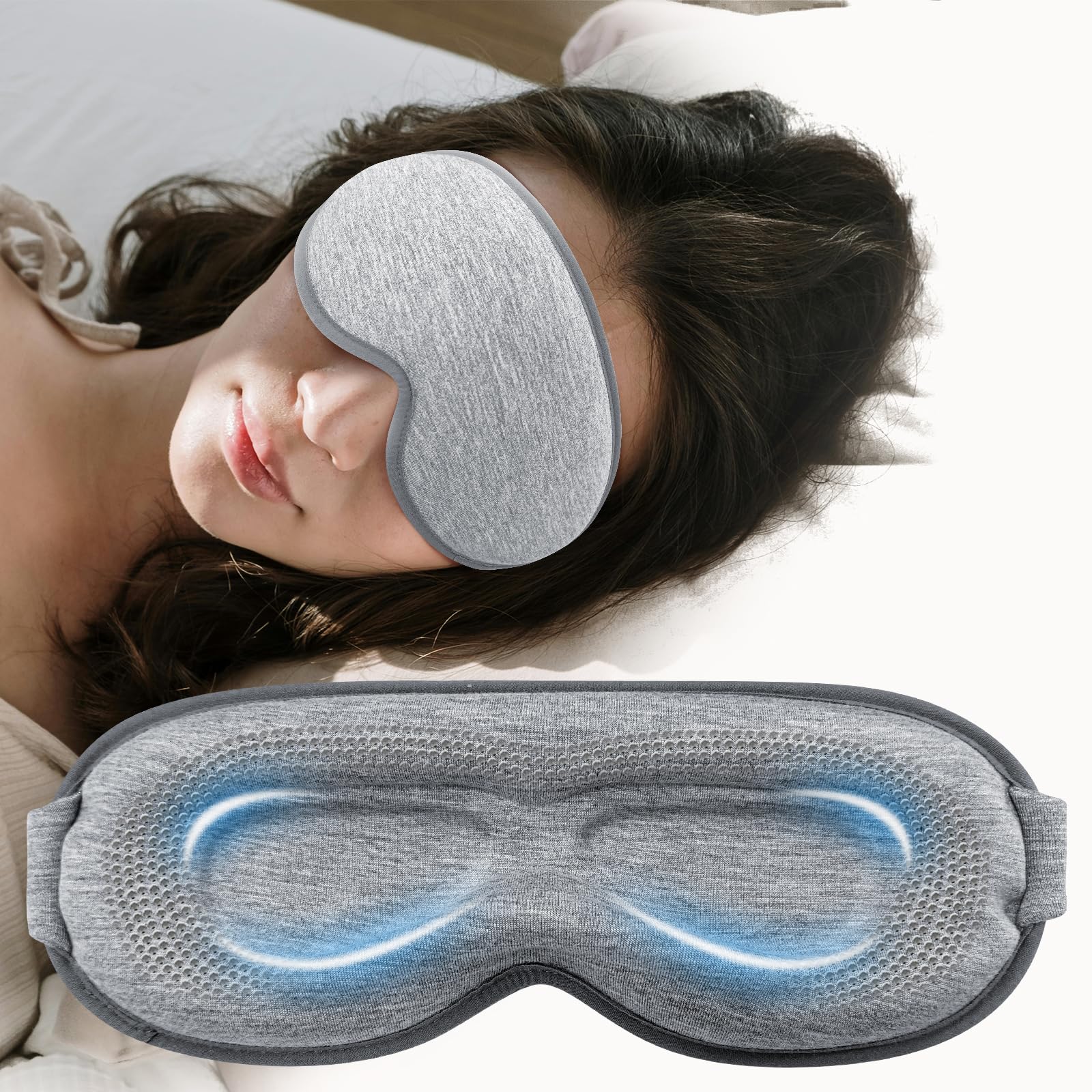 CLOMAY Antifaz ponderado para dormir con capa suave ofrece comodidad continua.