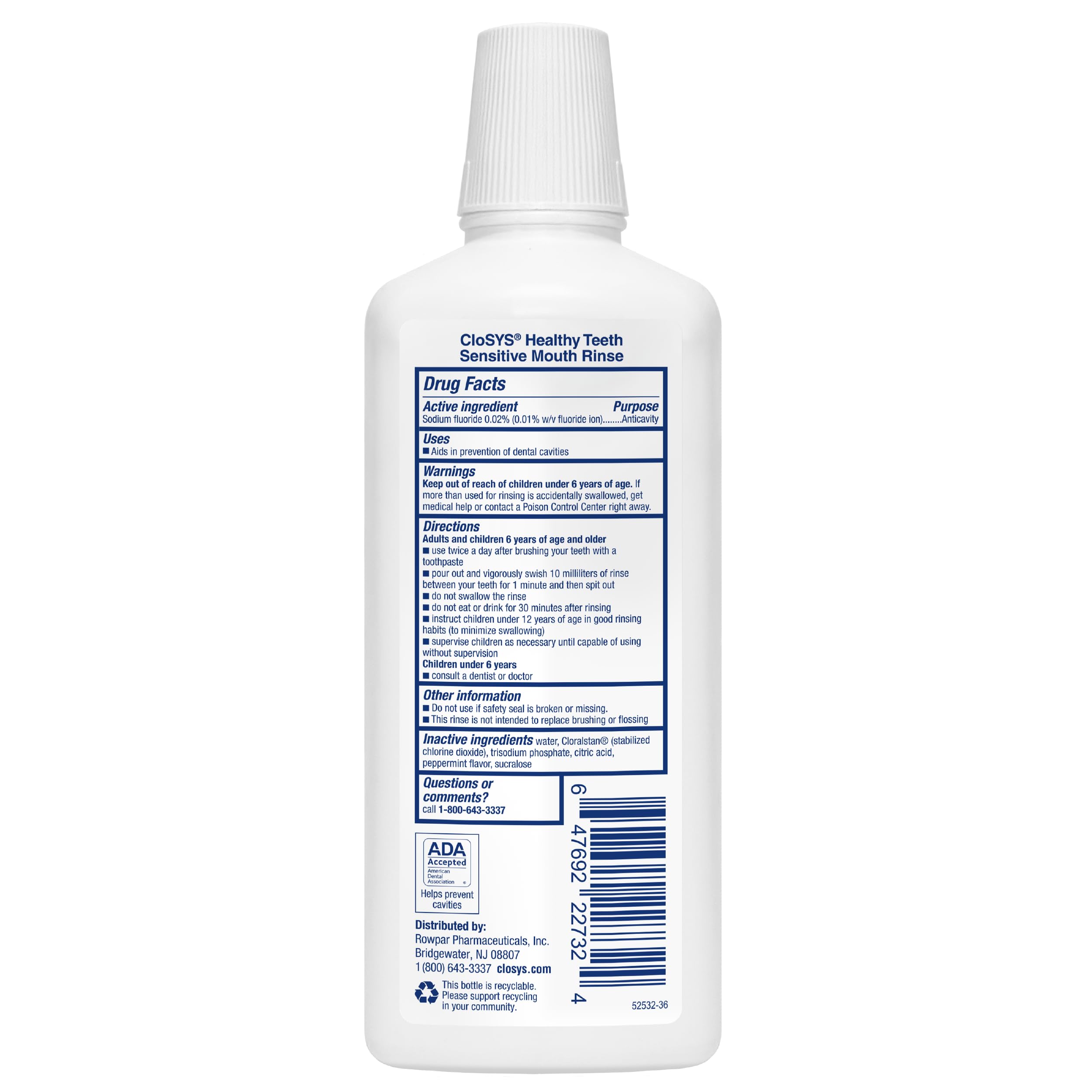 CloSYS Silver para dientes sensibles, sin irritación.
