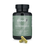 CLOUD9 Biome Balance botella con cápsulas para apoyo digestivo diario.