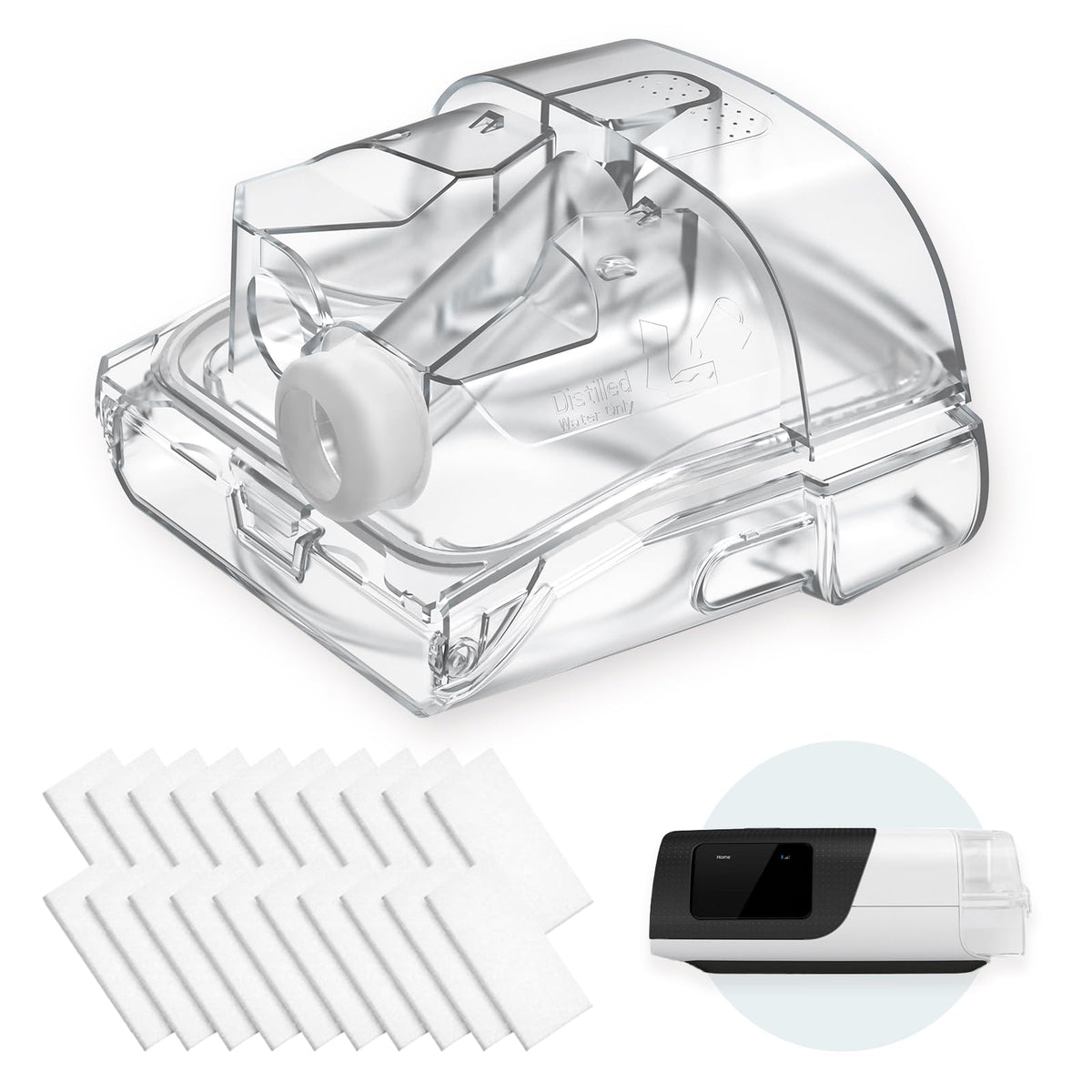 CLOUDCRUZE Cámara de agua AirSense 11 repuesto para humidificación estable durante la noche