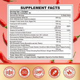 CNCHEF Cayenne Softgels: etiqueta frontal, enfoque en ingredientes para vitalidad y bienestar