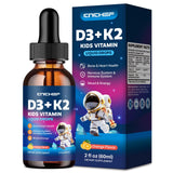 Gotas CNCHEF D3 K2 para niños en botella con sabor naranja, fácil de tomar