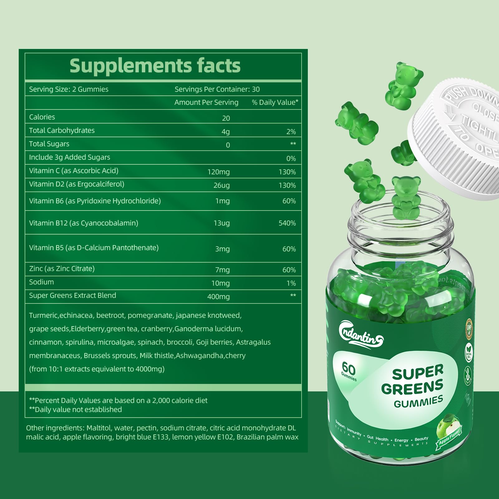 Apoyo digestivo y energía con gomitas verdes, aliados para hábitos saludables
