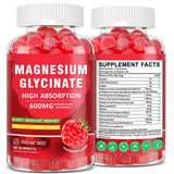 CNFHDI gomitas magnesio glicinato 600mg, botella visible, apoyo relajante para la noche