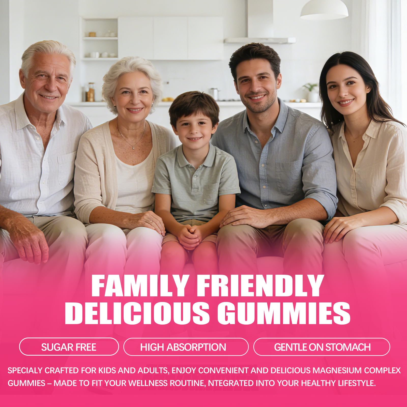 Uso familiar CNFHDI magnesio 600 mg, apto para niños y adultos