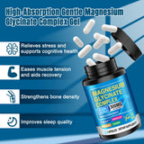 CNFHDI Magnesio glicinato 300 mg, relajación diaria para tranquilizar la mente.