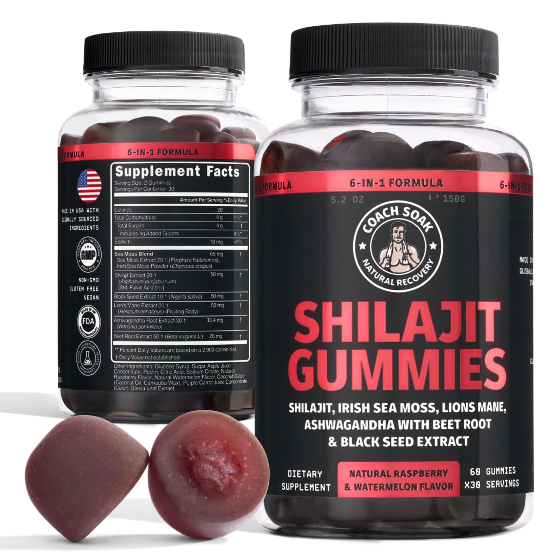 Gomitas Shilajit Veganas sin Gluten para todas las dietas.