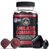 Coach Soak Shilajit Gummies 6-en-1 frente a la caja, apoyo para energía diaria.
