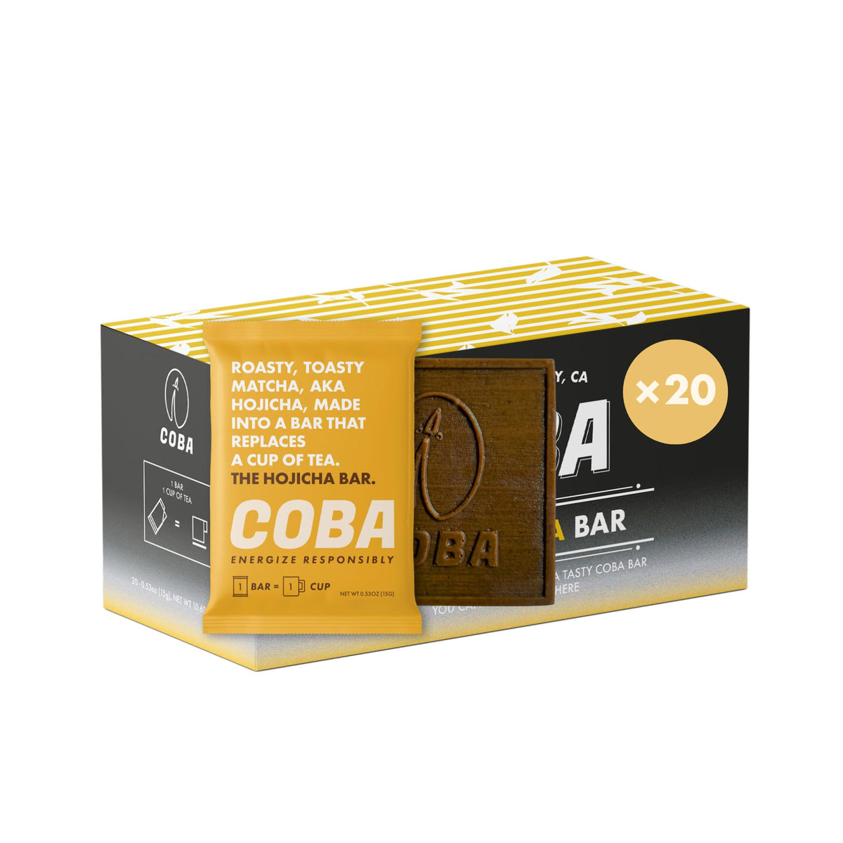 COBA barra cafeína expreso para despertar por la mañana.