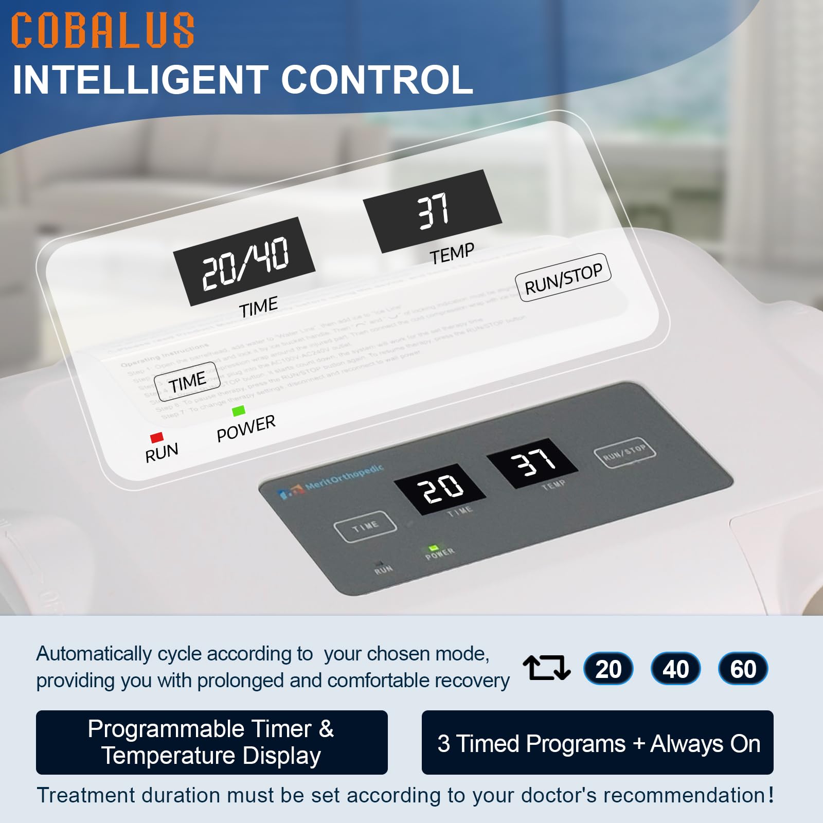 Cobalus controles personalizables temperatura para sesiones de recuperación