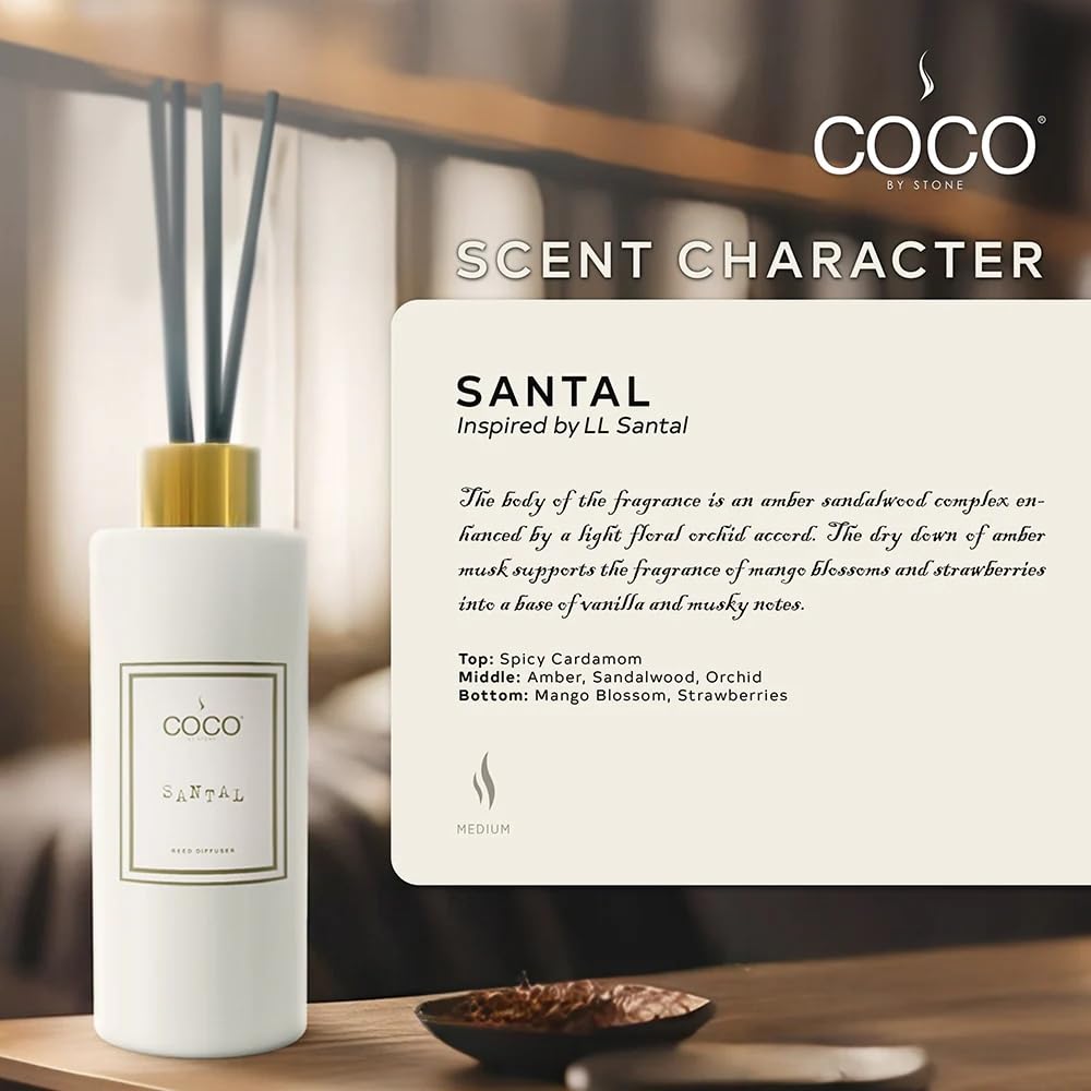COCO by Stone: difusor-varillas bambú para un toque natural en casa.