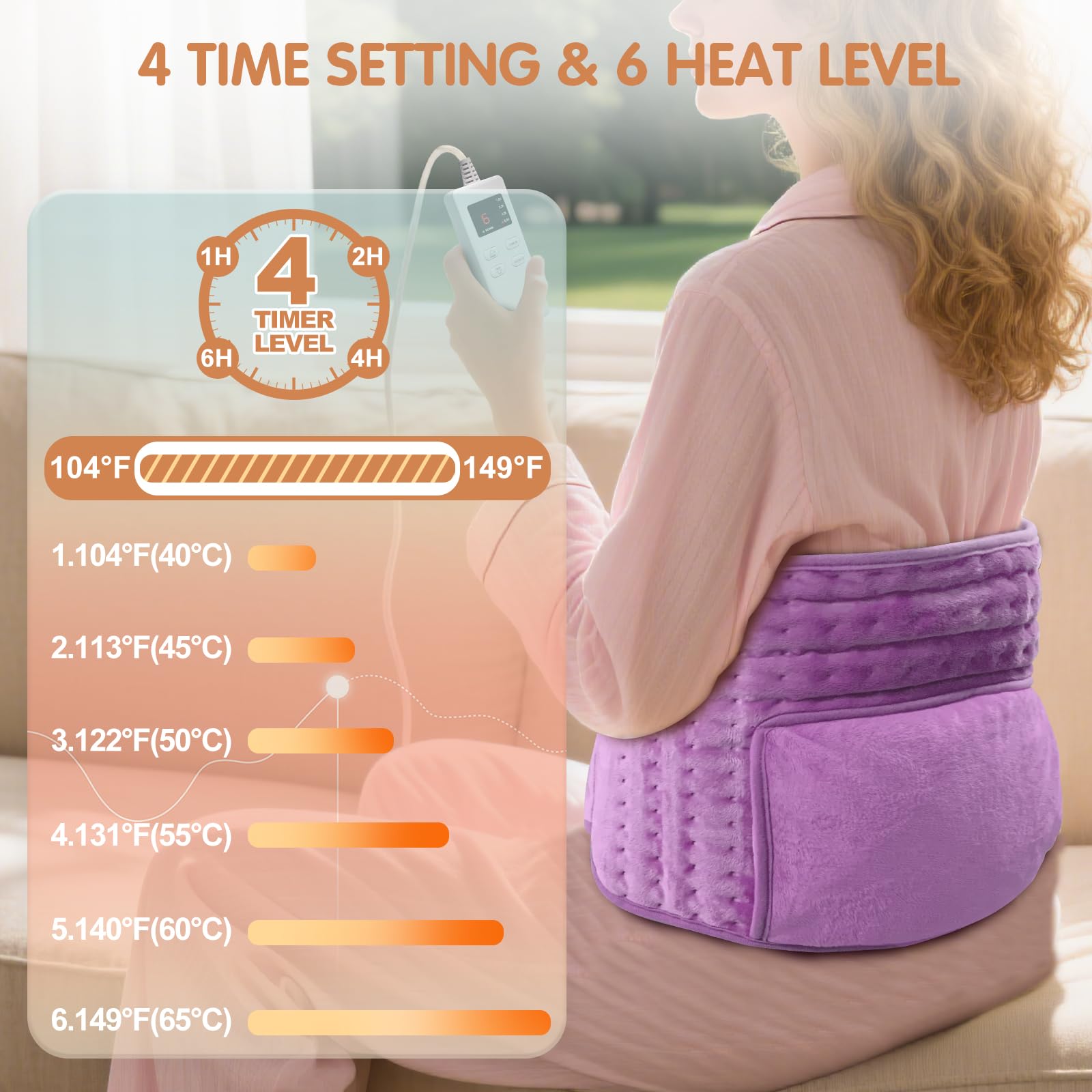 COCOBELA cinturón ajustable para espalda, manos libres durante el calor.