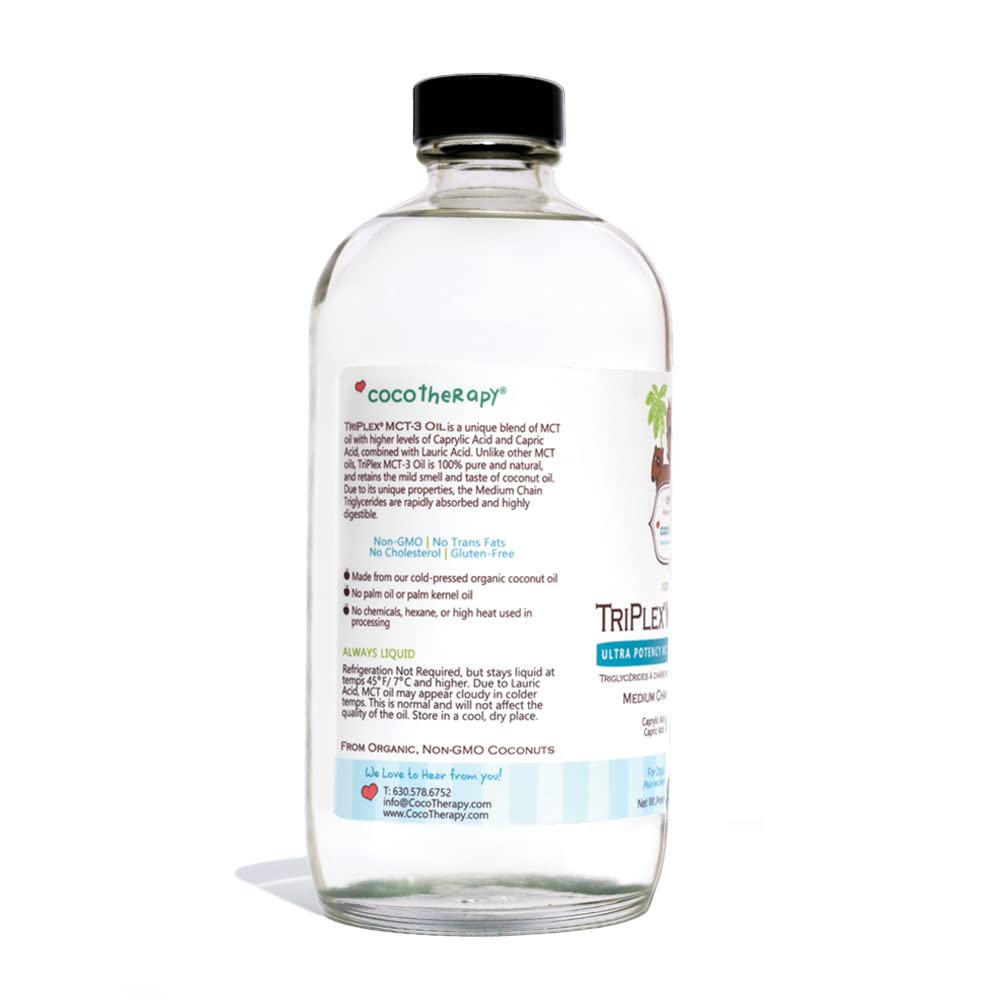 CocoTherapy Triplex MCT-3: aceite vertido en comida para energía sostenida