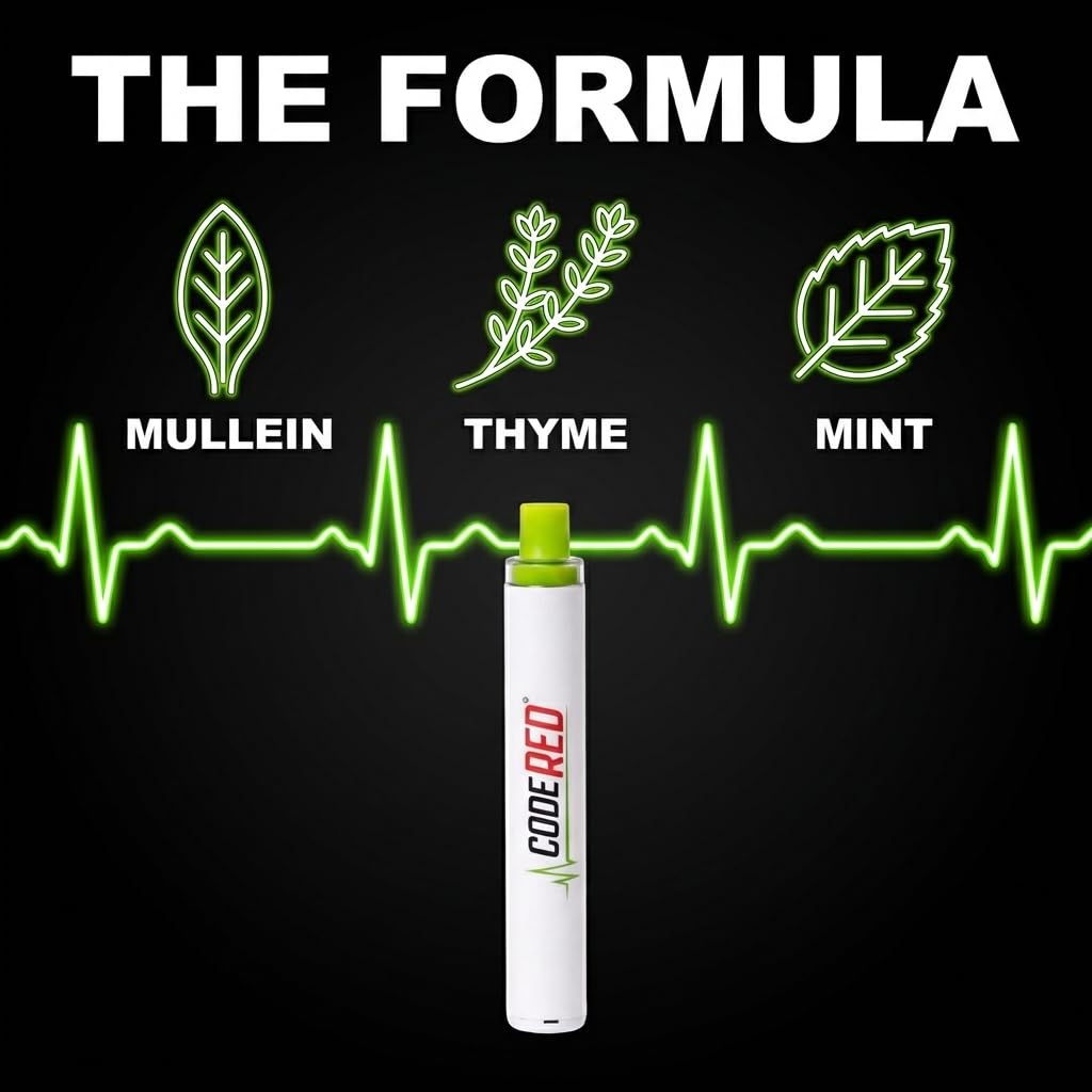 Code Red V-Aid difusor con notas de tomillo y menta para aromaterapia suave.