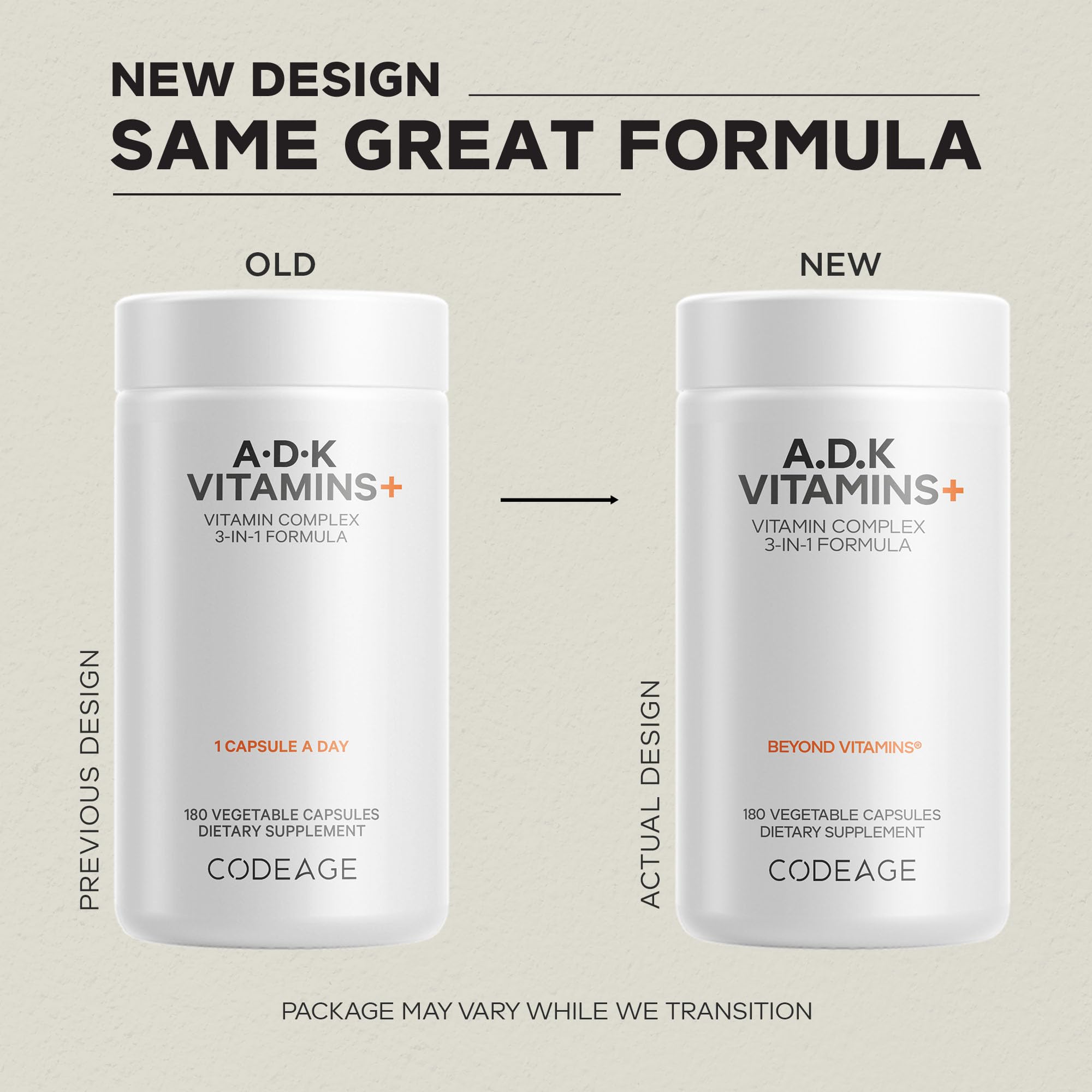Caja de Codeage ADK Vitamins+ muestra empaque y contenido.