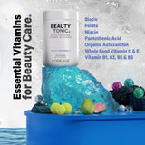 Codeage Biotina etiqueta CGMP que garantiza calidad y seguridad.