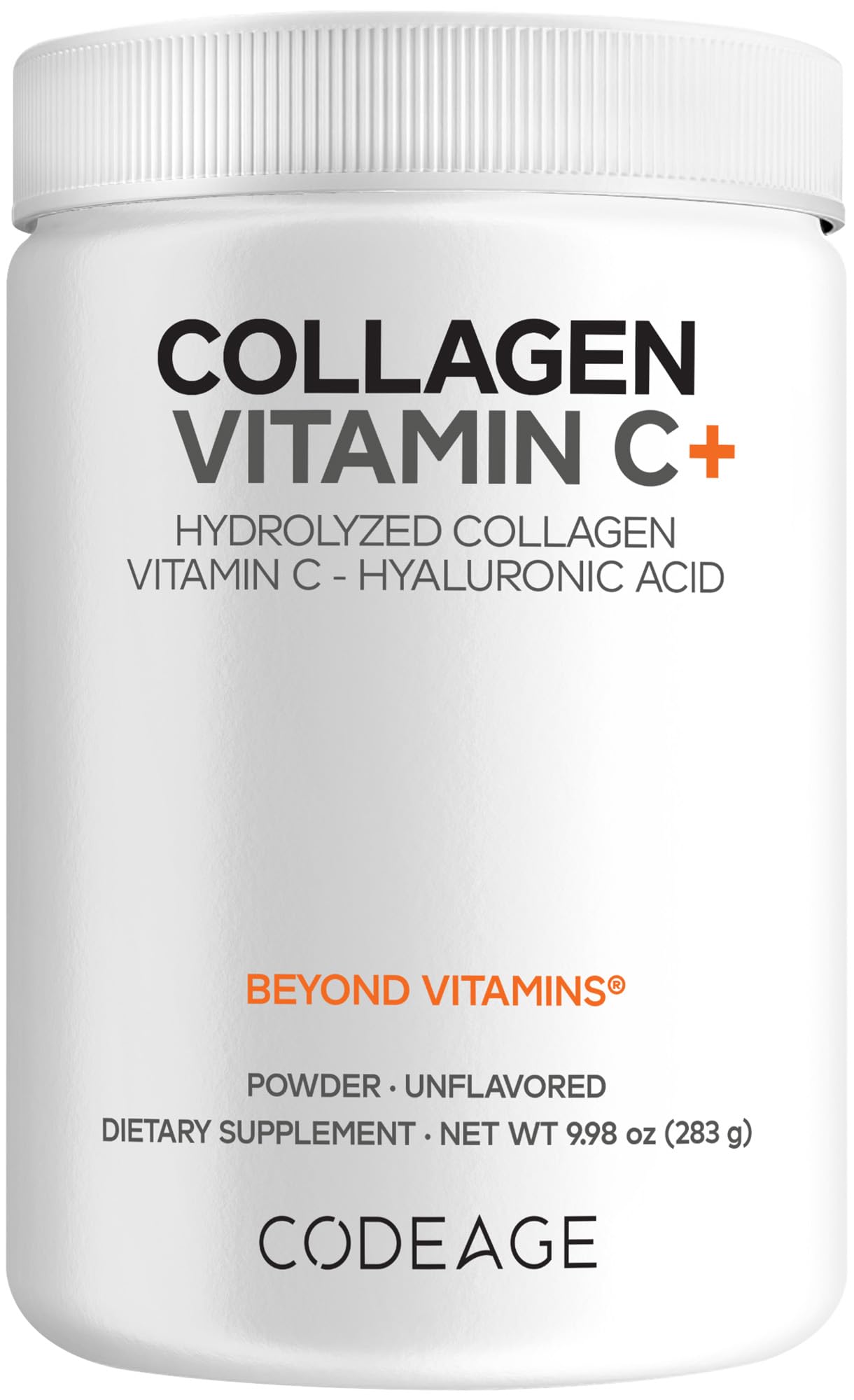 Codeage colágeno hidrolizado con vitamina C en polvo listo para batidos