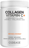 Codeage colágeno hidrolizado con vitamina C en polvo listo para batidos