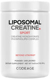 Codeage Liposomal Creatine sin sabor en frasco para medir porciones