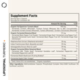 curcuma organica etiqueta detallada con curcuminoides 95%