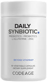 Codeage Daily Synbiotic, bote frontal, apoyo diario para equilibrio digestivo