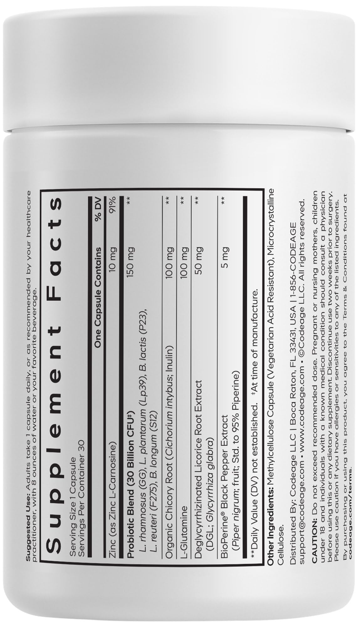 Codeage Daily Synbiotic, cápsulas para uso diario, comodidad intestinal