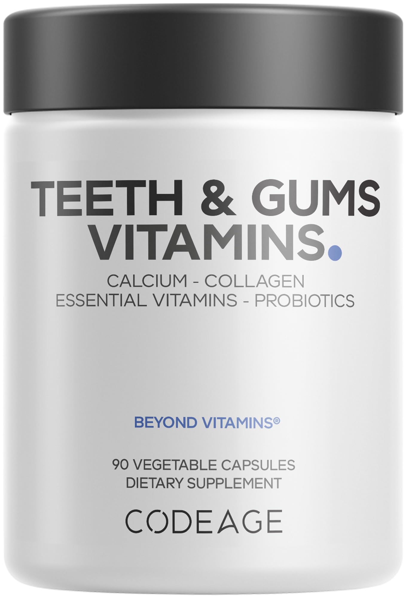 Codeage dientes y encías: vitaminas y probióticos en botella para cuidado diario