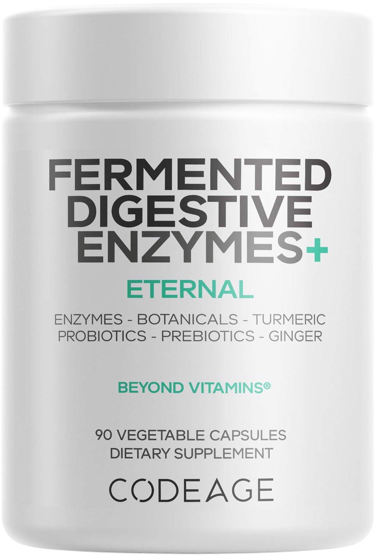 Codeage enzimas digestivas fermentadas en botella para apoyo digestivo diario