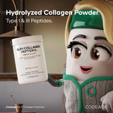 Codeage GLP-1 Collagen Polvo, mezcla en bebida, sabor neutro para tus recetas.