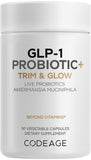 Codeage GLP-1 Probiotic+ botella frontal, apoyo diario al bienestar intestinal