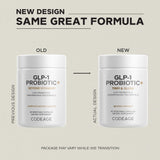 Codeage GLP-1 Probiótico+ etiqueta clara en la botella para compra consciente.