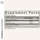 Codeage Glutatión Liposomado etiqueta frontal con información clara de ingredientes.