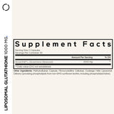 Etiqueta nutricional clara de Codeage Glutatión Liposomado 1000 mg