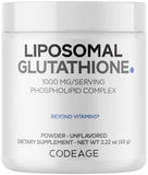 Codeage Glutatión liposomales en frasco para uso diario y potencia