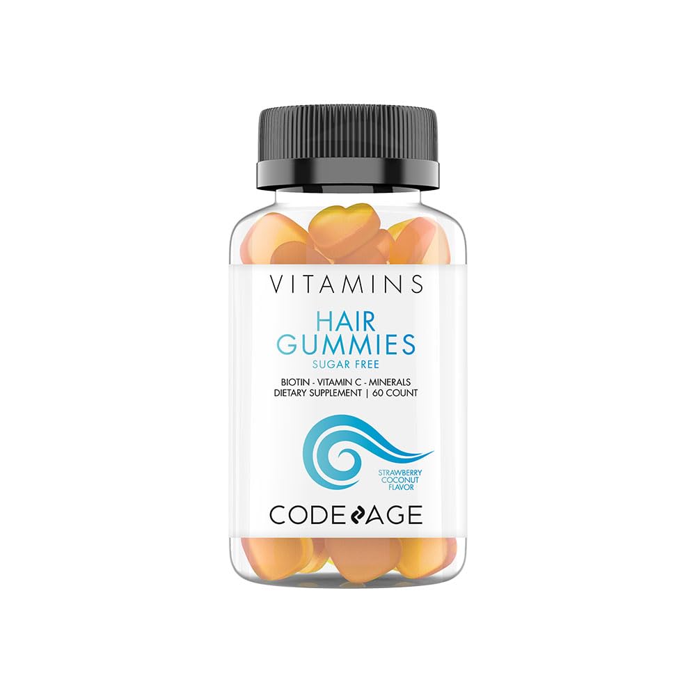 Codeage Hair Gummies: biotina 5000 mcg para favorecer la fortaleza del cabello.