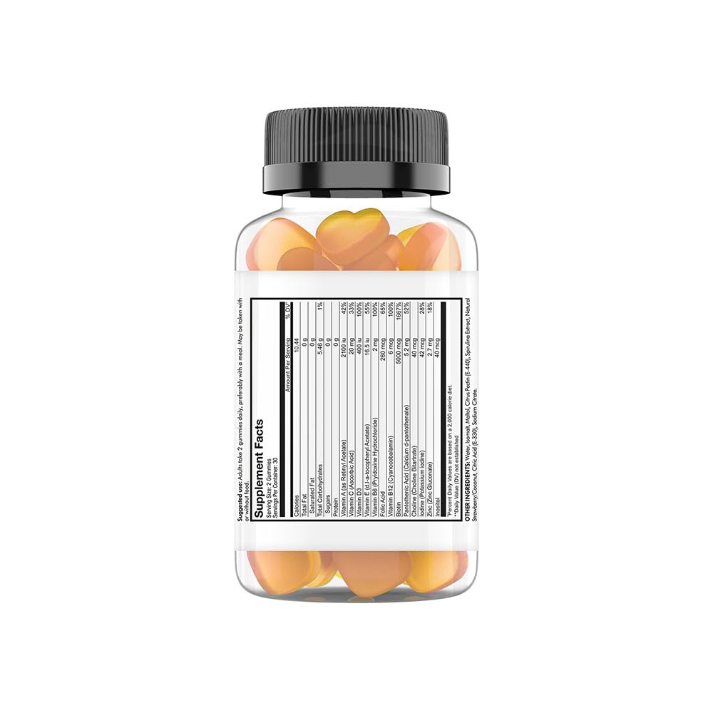 Codeage gomitas para cabello sin azúcar con sabor fresa coco.